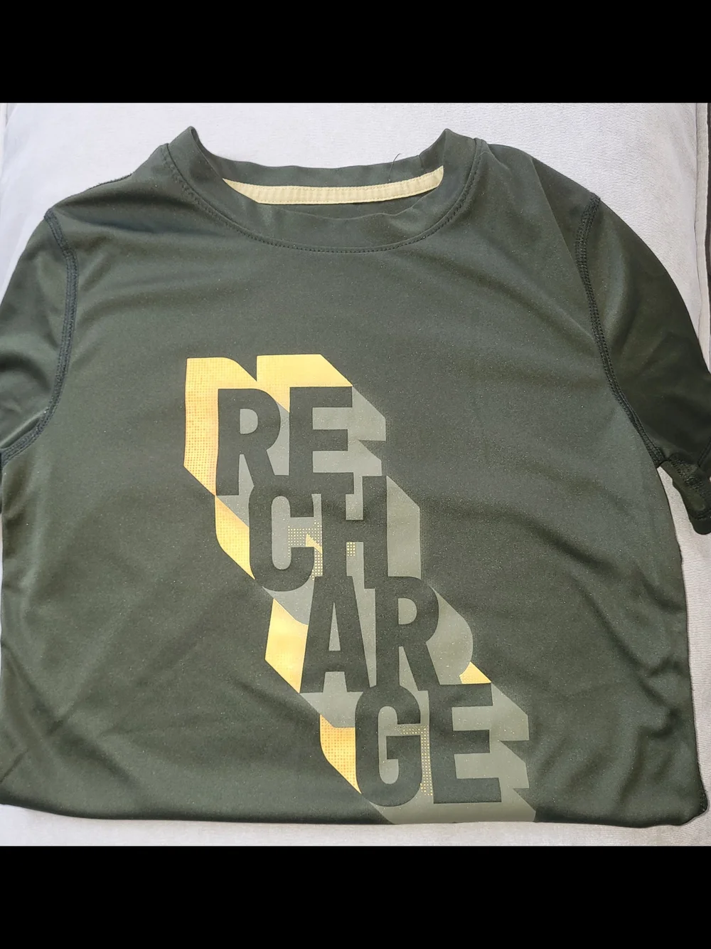all in motion Olive Green Performance Tee